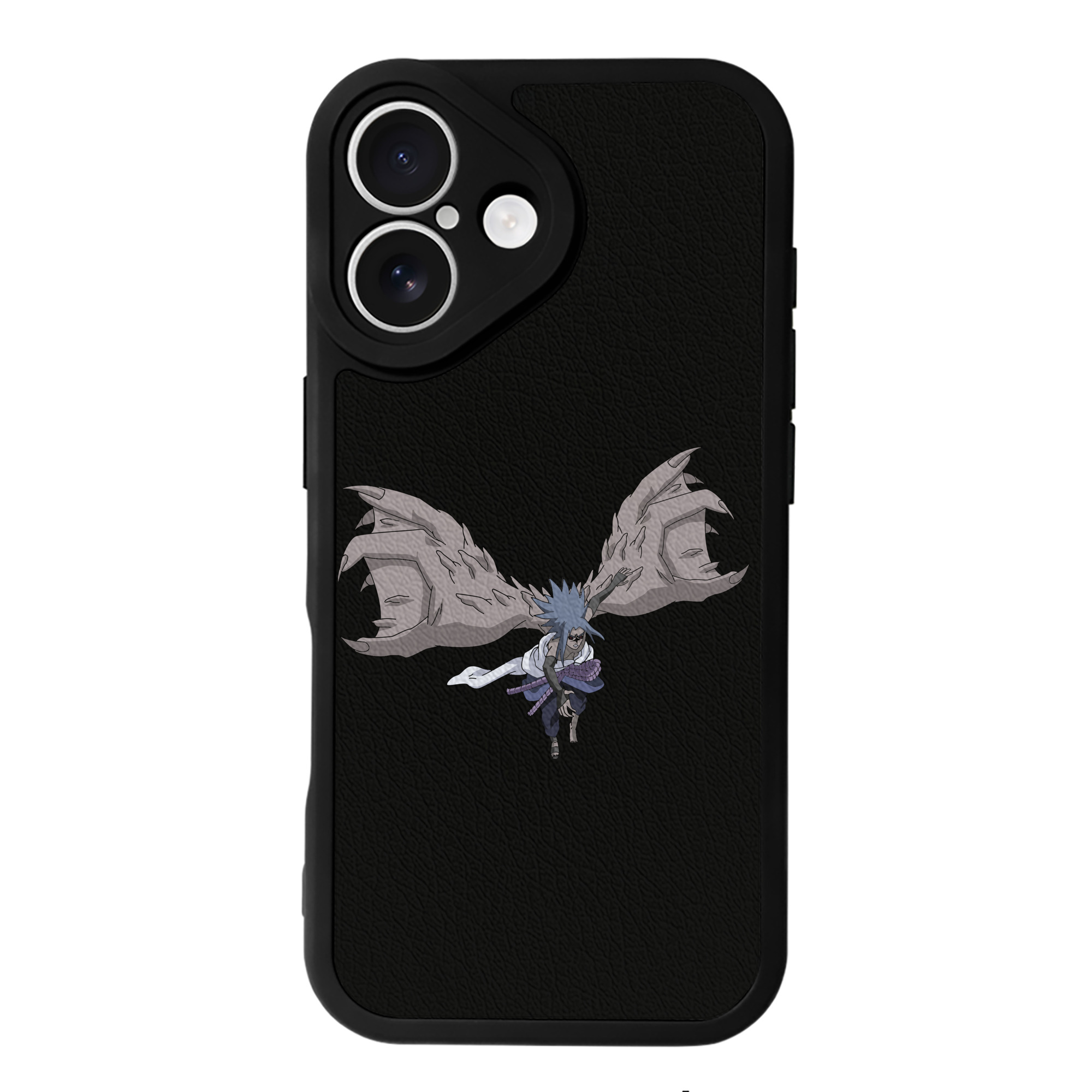 （画像用） NARUTO -ナルト- うちは サスケ Uchiha Sasuke 【iPhone 16シリーズ対応】シリコンスマホケース（レザー調） 材質：シリコン